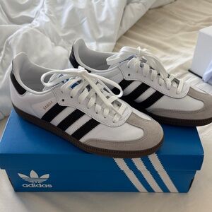 Adidas Samba White Black Gray Men's Sneakers
